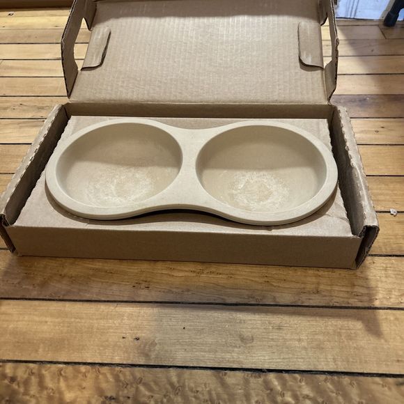 Pampered Chef Stoneware #5132 Microwave Double Egg Cooker, Made in the USA - Picture 1 of 13